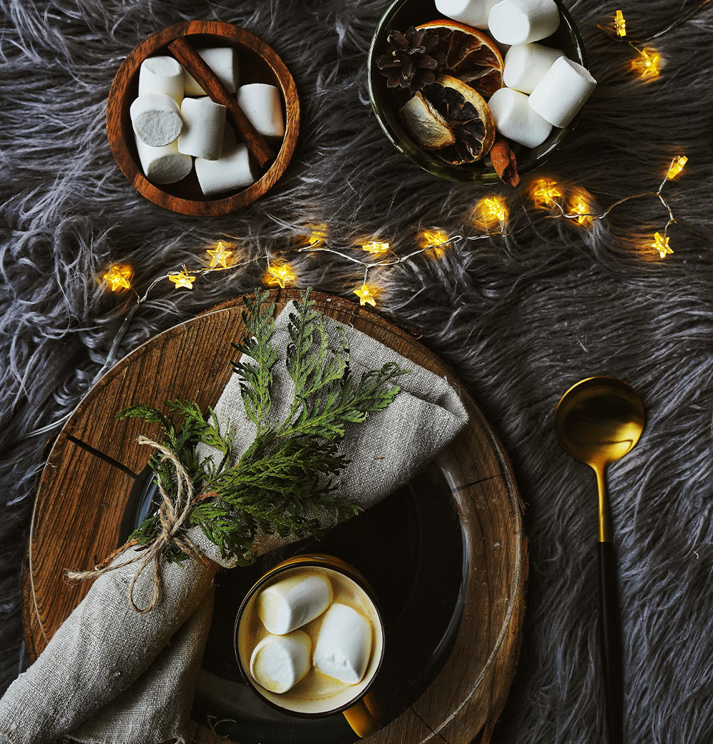 DIY božićni ukrasi: sušeno voće i marshmallows, lampice