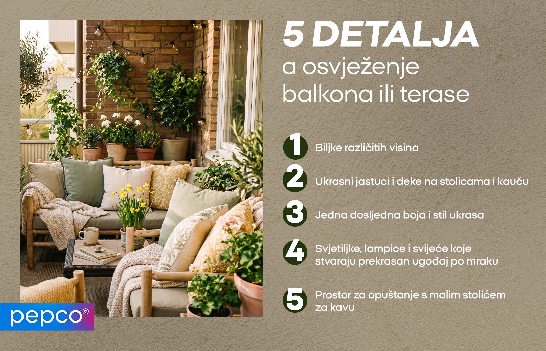 5 STVARI za osvježenje balkona ili terase 