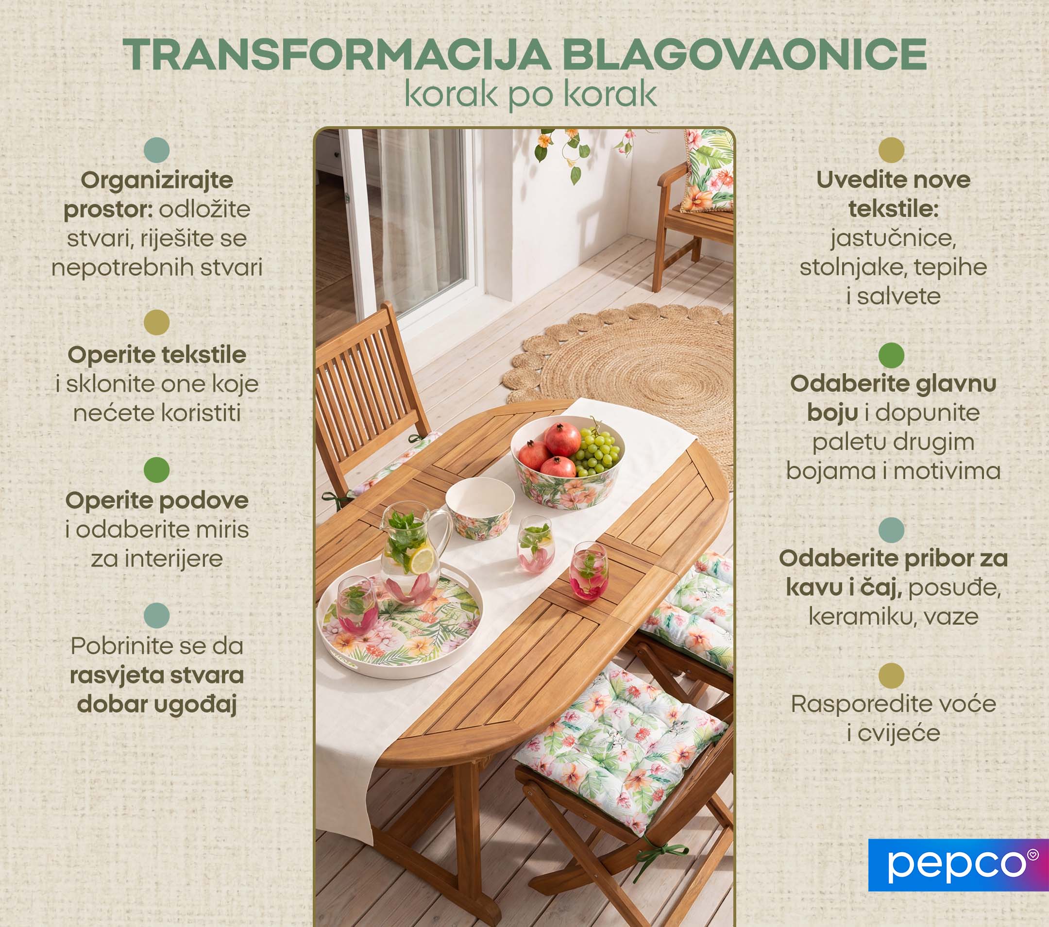 RANSFORMACIJA BLAGOVAONICE korak po korak 